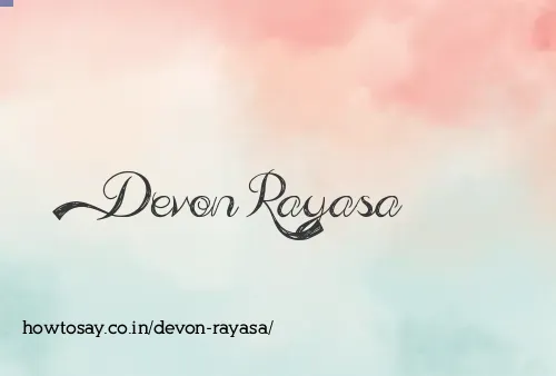 Devon Rayasa
