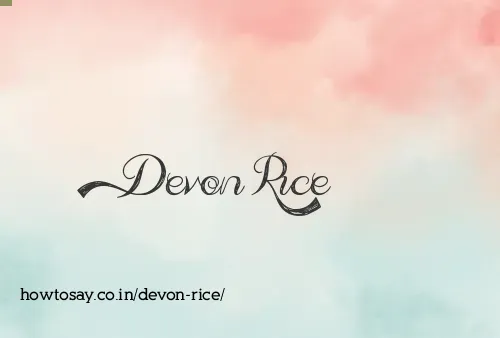 Devon Rice