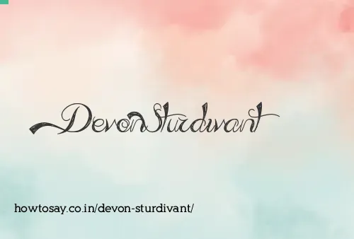 Devon Sturdivant