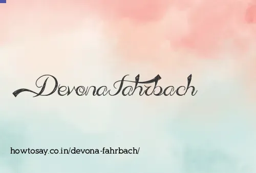 Devona Fahrbach