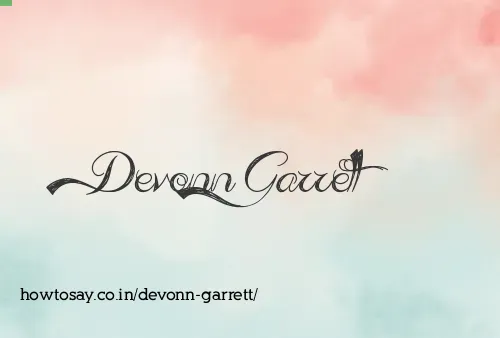 Devonn Garrett