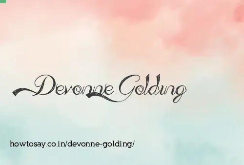 Devonne Golding