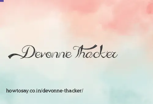 Devonne Thacker