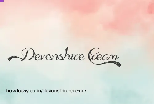 Devonshire Cream