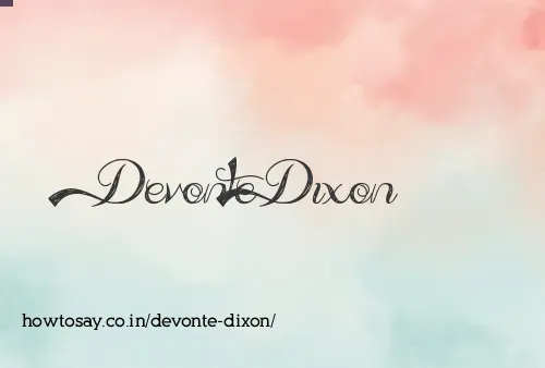 Devonte Dixon