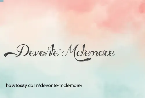 Devonte Mclemore
