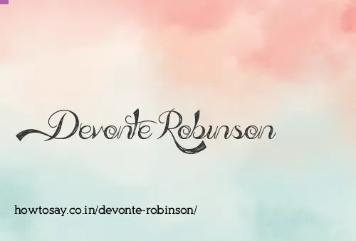 Devonte Robinson
