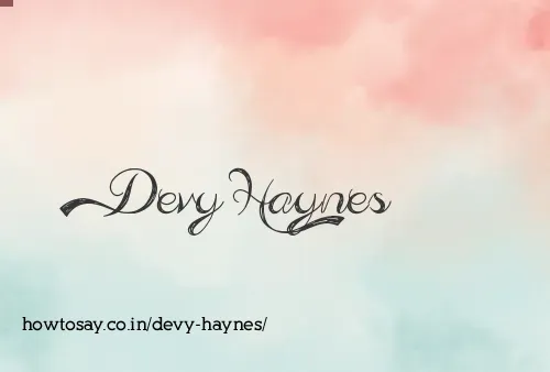 Devy Haynes