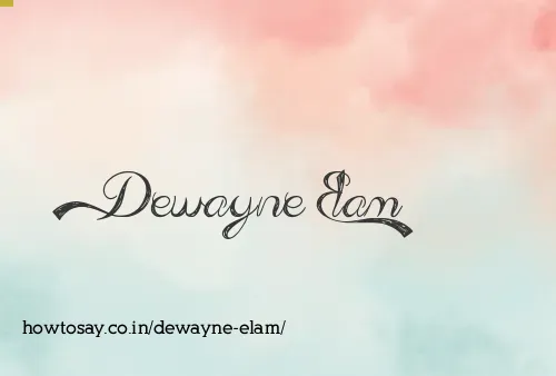 Dewayne Elam