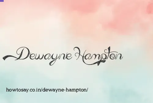 Dewayne Hampton