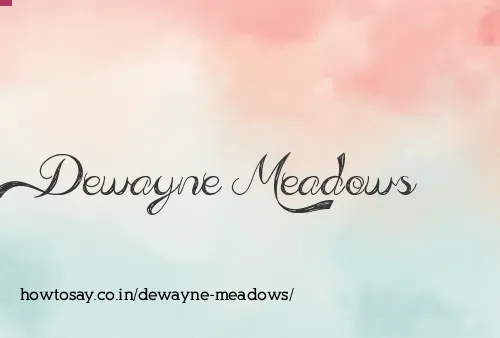 Dewayne Meadows