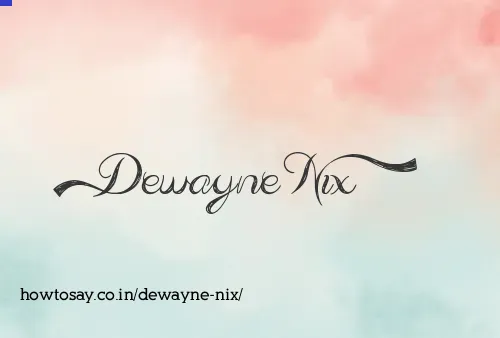 Dewayne Nix