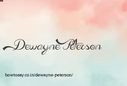 Dewayne Peterson