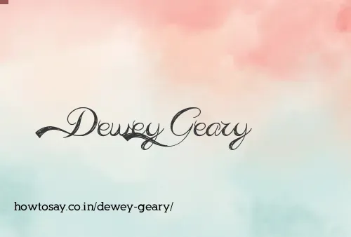 Dewey Geary