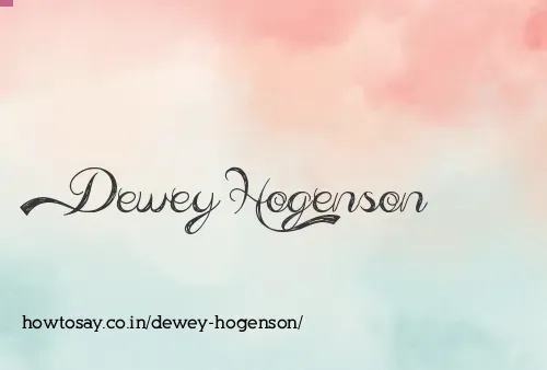 Dewey Hogenson