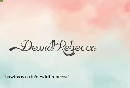 Dewidt Rebecca
