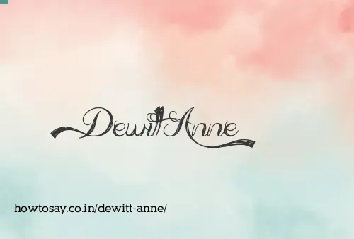 Dewitt Anne