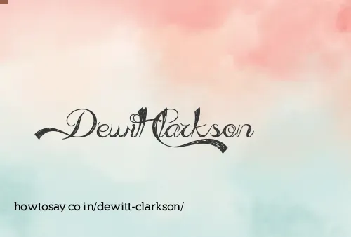Dewitt Clarkson
