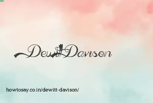 Dewitt Davison