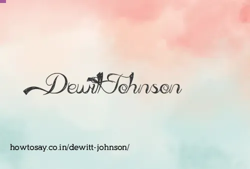 Dewitt Johnson