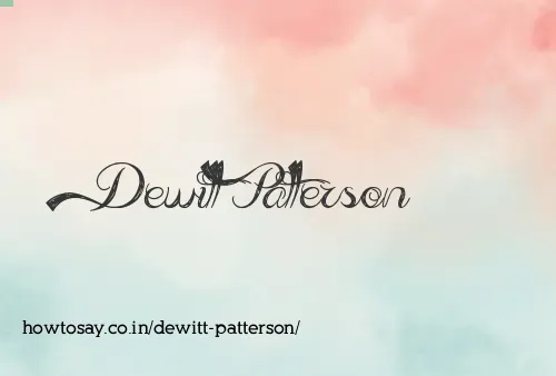 Dewitt Patterson