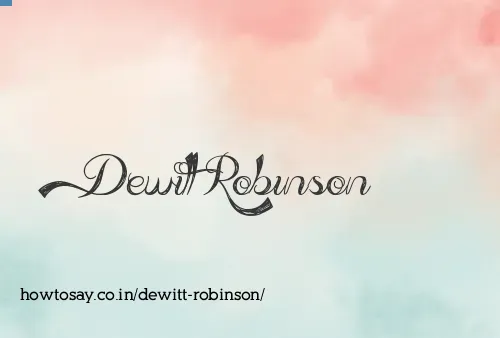 Dewitt Robinson