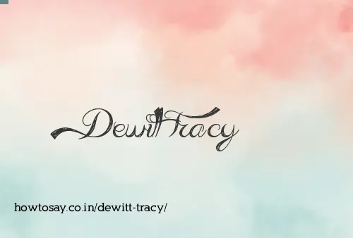 Dewitt Tracy