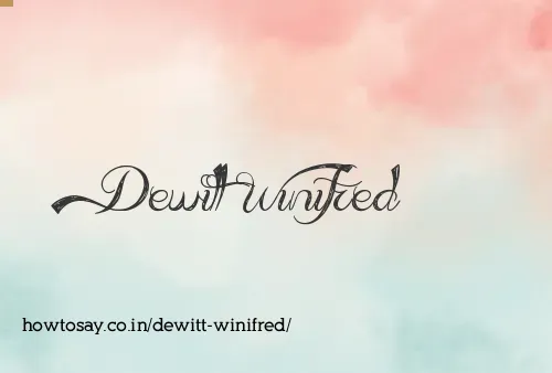 Dewitt Winifred