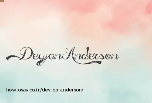 Deyjon Anderson