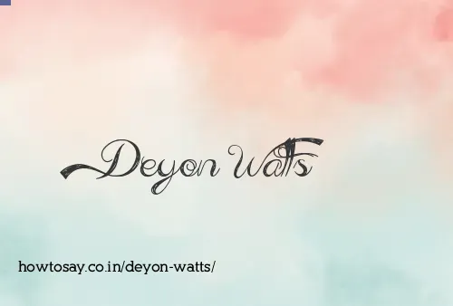 Deyon Watts