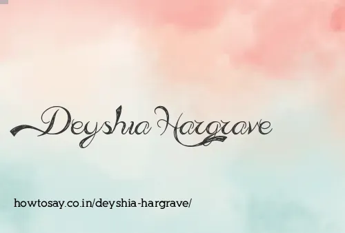 Deyshia Hargrave
