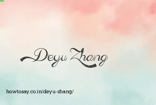 Deyu Zhang