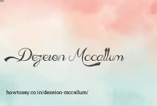 Dezeion Mccallum