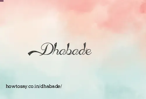 Dhabade