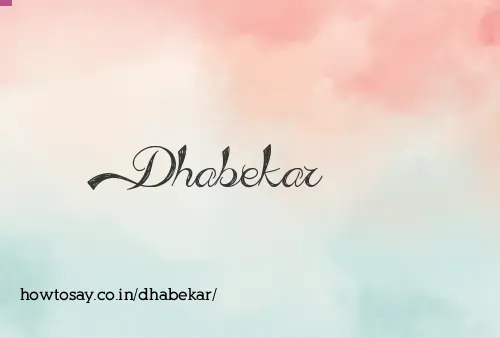 Dhabekar