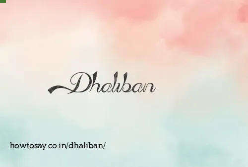 Dhaliban