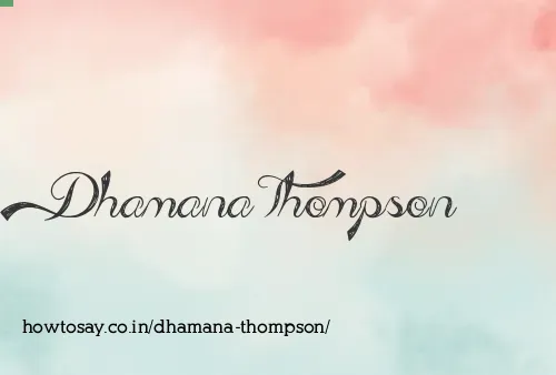 Dhamana Thompson