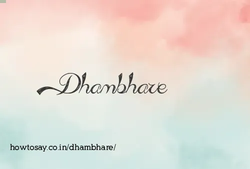 Dhambhare