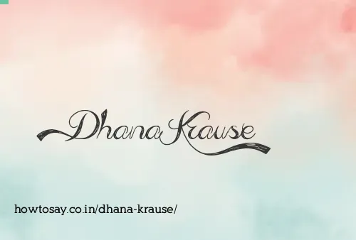 Dhana Krause
