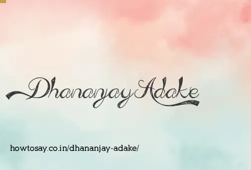 Dhananjay Adake