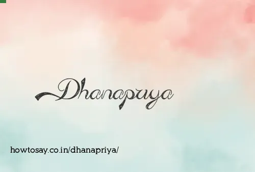 Dhanapriya