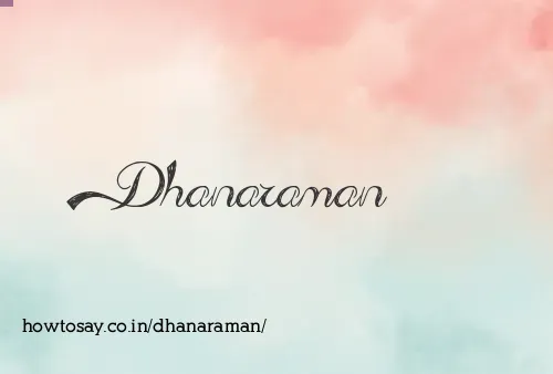 Dhanaraman