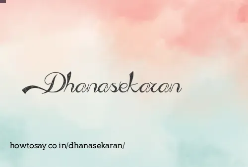 Dhanasekaran