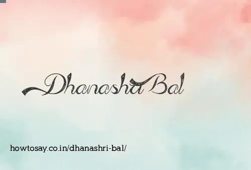 Dhanashri Bal
