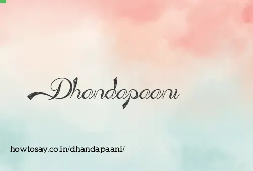 Dhandapaani