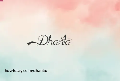 Dhanta