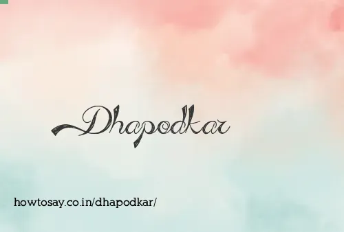 Dhapodkar