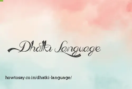 Dhatki Language