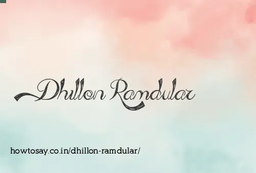 Dhillon Ramdular