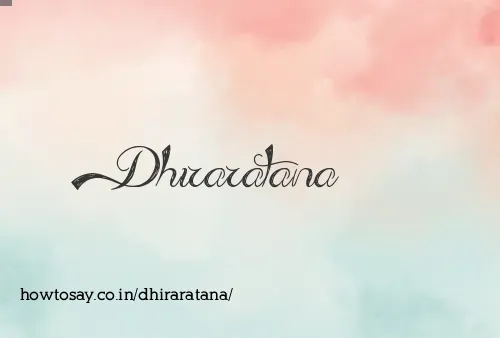 Dhiraratana